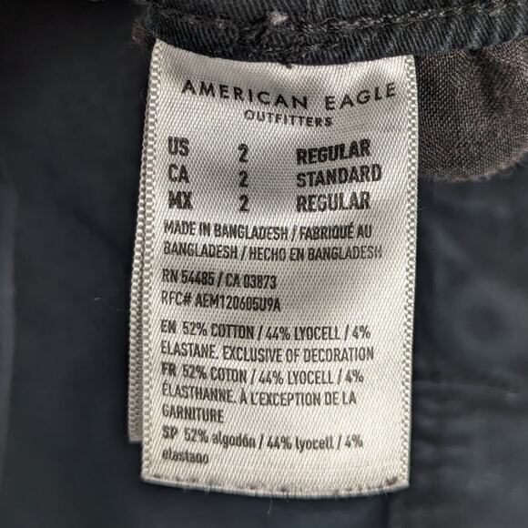 American Eagle Cargo Jogger Pants Women 2 Regular Navy Super Stretch 26x27 - Picture 4 of 4